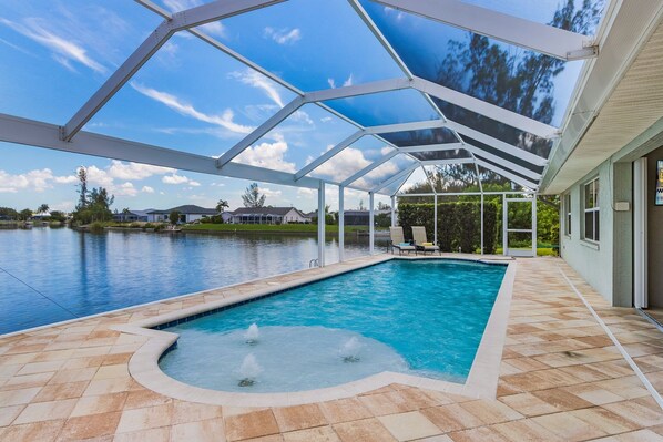 A heated pool