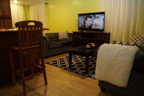 TV, fireplace, DVD player, video library - Cozy Walkout Basement Near Denver International Airport Bis..#2022-BFN-0022402 (Denver)
