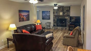 TV, fireplace, DVD player