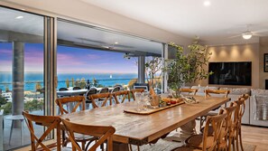 Dining - Spacious, Stylish home with panoramic waterviews (Corlette)