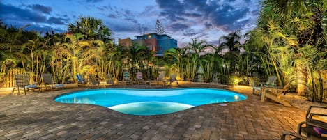 A heated pool