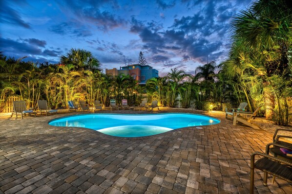 A heated pool