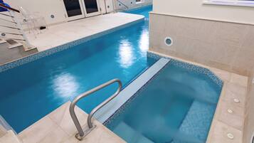 Indoor pool, a heated pool