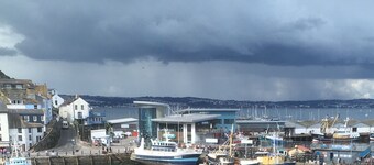 Stylish family cottage with stunning views of Brixham harbour. Dogs welcome.