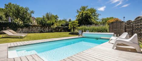 A heated pool