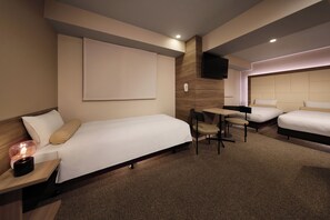 Triple Room, 3 Twin Beds, Non Smoking (with Extra Beds, 25sqm) | Down comforters, blackout drapes, iron/ironing board, free WiFi