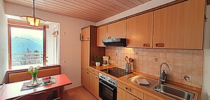 Fridge, oven, stovetop, coffee/tea maker