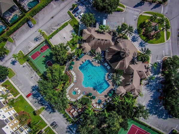 A heated pool