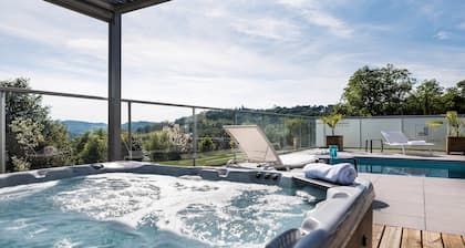 Villa Lot - Luxury and comfort in the heart of Aveyron with private pool and Jacuzzi