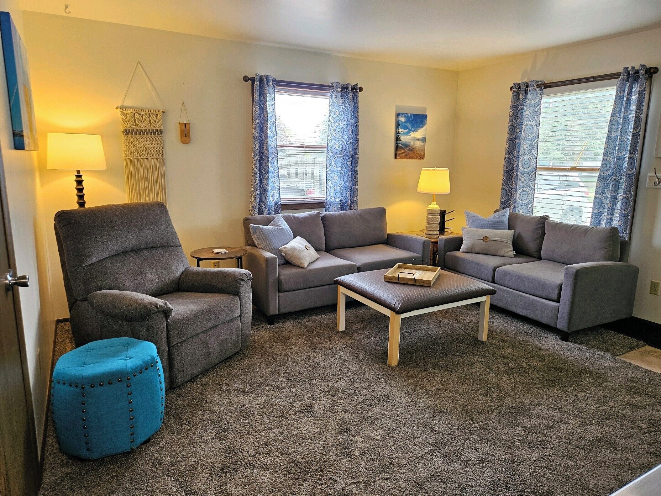 Smart TV, DVD player, books, video library