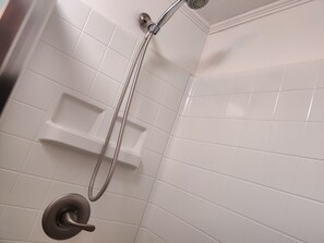 Shower, towels, soap, toilet paper - Mountain View Cottage #2 (Asheville)