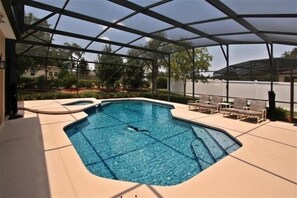 Outdoor pool, a heated pool