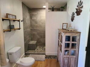 Ensemble douche/baignoire, sĂšche-cheveux, serviettes fournies