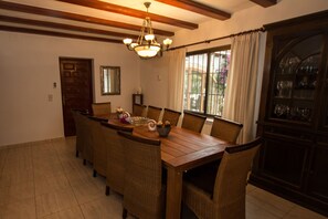 Dining - Luxury villa with tennis court, guest house, pr. Pool, climate, playground, wellness, BBQ (Denia, Alicante)