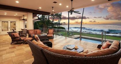 Kukui'ula Kai - Oceanfront Home with Pool and Large Lounge Area