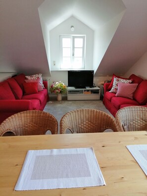 TV, DVD player - Vacation in the Fichtelgebirge near Weißenstädter See, new thermal bath 6 -13 people (Kirchenlamitz)