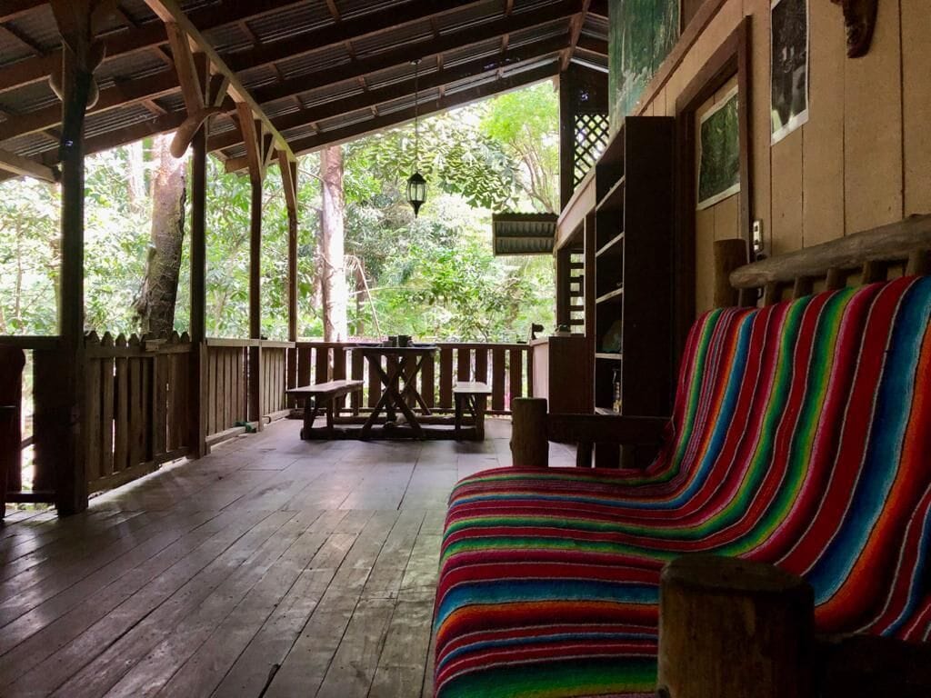 Open-air outside living area provides a space for a communal family atmosphere.