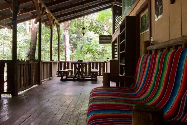 Open-air outside living area provides a space for a communal family atmosphere.