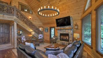 TV, fireplace, DVD player