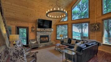 TV, fireplace, DVD player