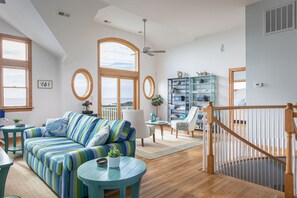 Smart TV, DVD player, foosball, stereo