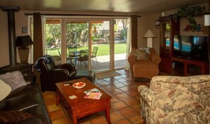 TV connectée, cheminée, jeux vidéo, lecteur de DVD