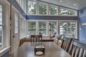 Smart TV, DVD player, books, video library