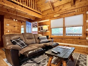 TV, fireplace, video games, DVD player