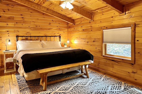 Sweet dreams in the loft's king bed