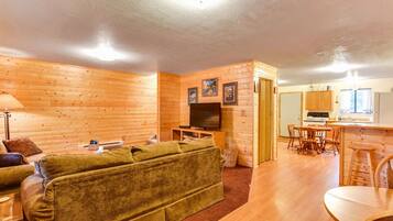 TV, fireplace, DVD player