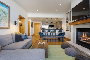 TV, fireplace, DVD player