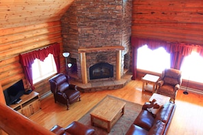 TV, fireplace, DVD player