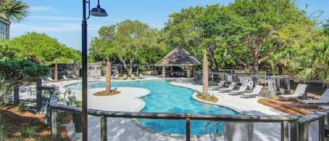 Indoor pool, a heated pool