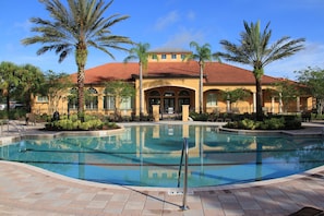 Outdoor pool, a heated pool