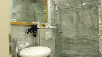 Double or Twin Room | Bathroom | Shower, free toiletries, hair dryer, slippers