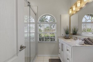 Bathtub, hair dryer, towels