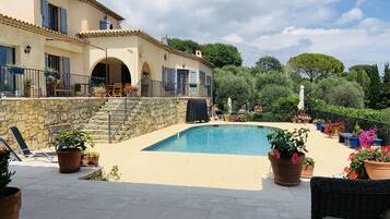 Een verwarmd zwembad