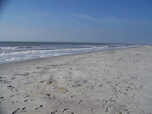 Beach nearby, sun loungers