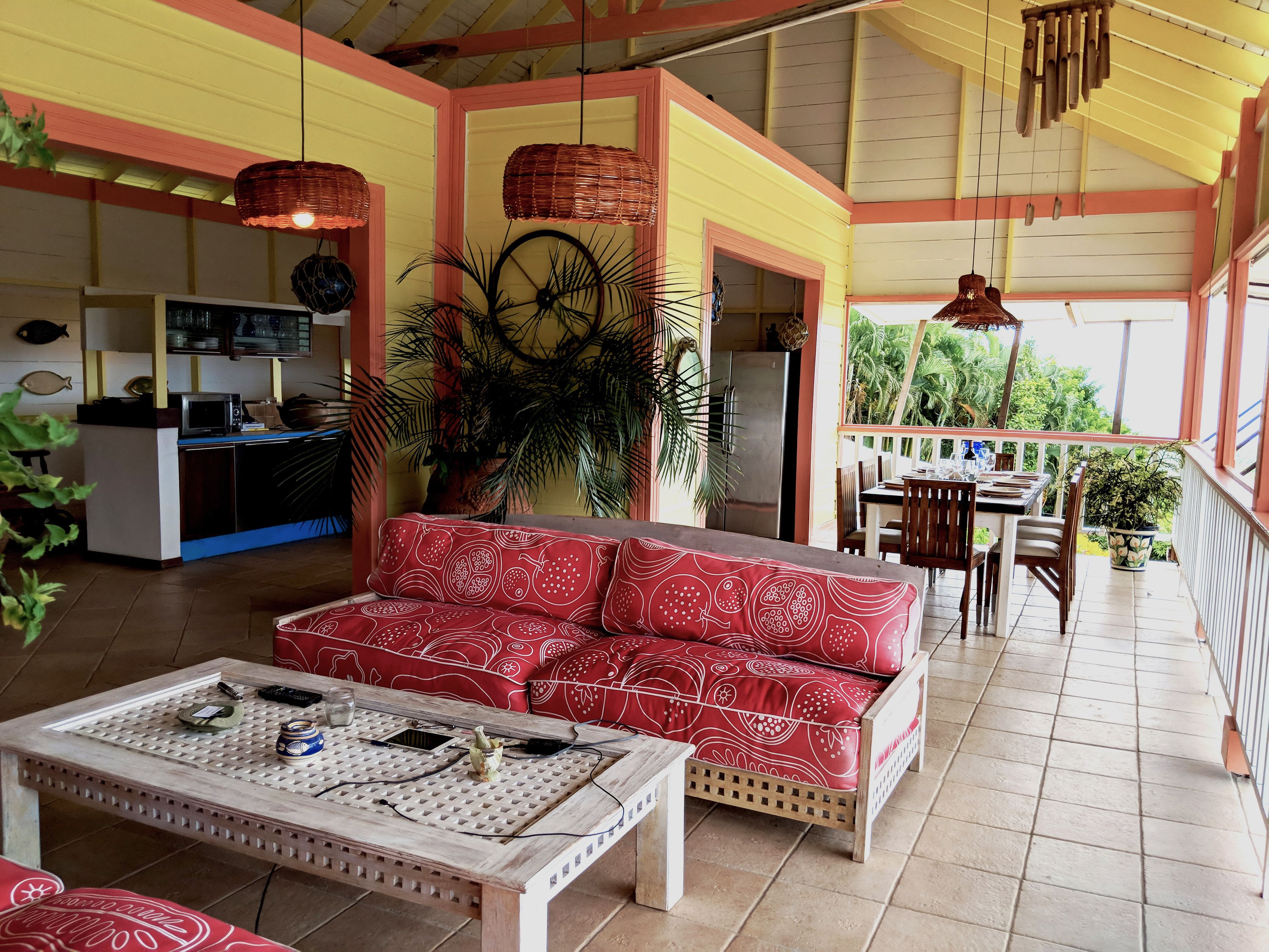 Flat-screen TV, DVD player