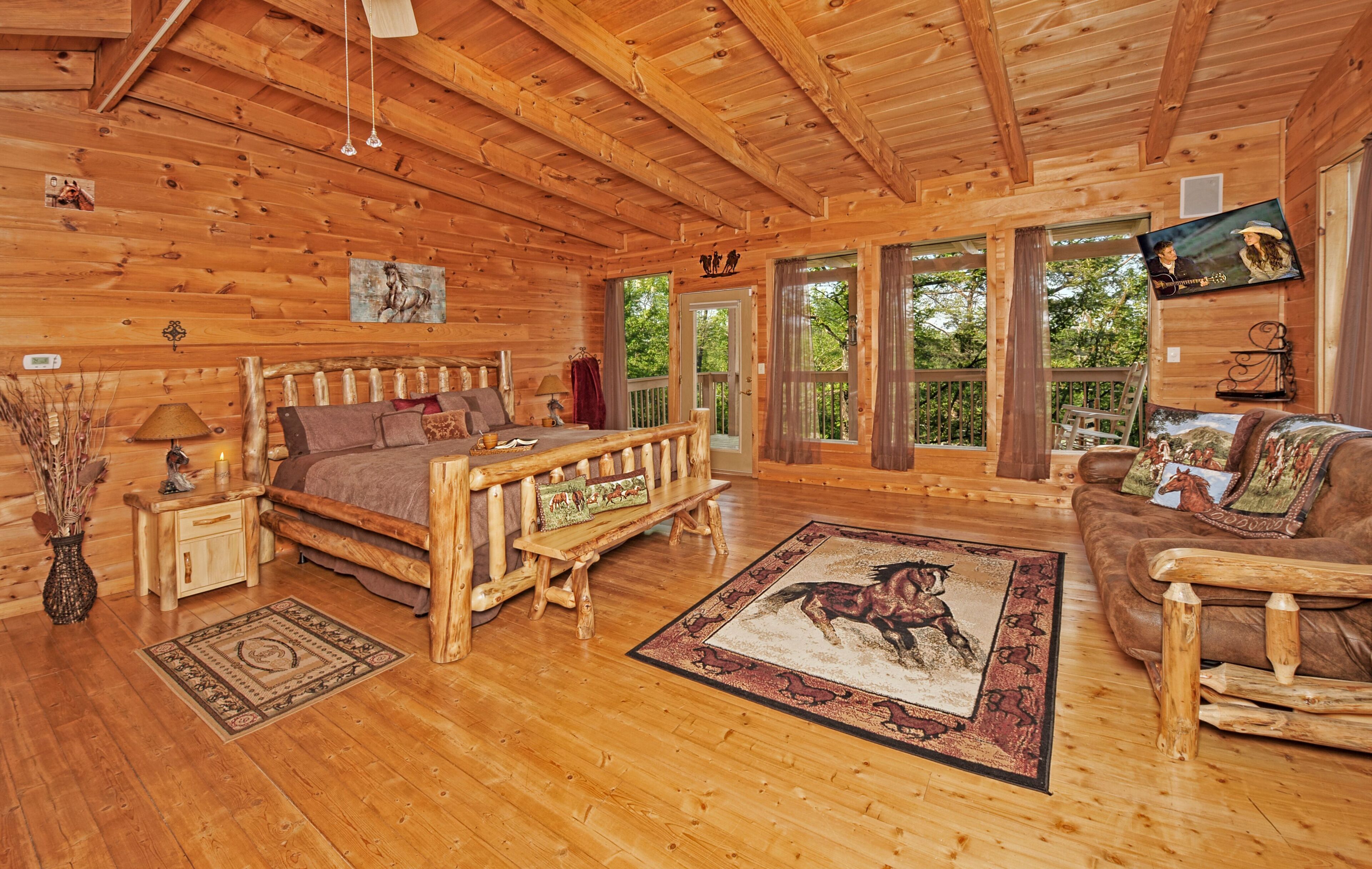 Smart TV, chimenea, videojuegos y reproductor de DVD 