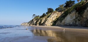 Beach nearby, sun-loungers, beach towels
