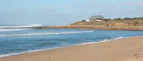 Vlak bij het strand