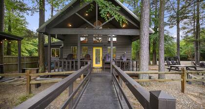 Kingfisher ~ Riverfront cabin with play set, hot tub, kayaks, and river access