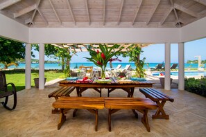Outdoor dining - Seahorse- - A Slice Of Caribbean Paradise On A Private Beach, Gated Community (Rio Bueno)