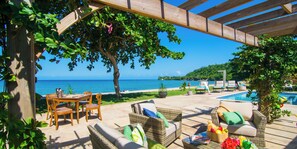 Outdoor dining - Seahorse- - A Slice Of Caribbean Paradise On A Private Beach, Gated Community (Rio Bueno)