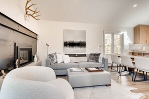 TV, fireplace, DVD player