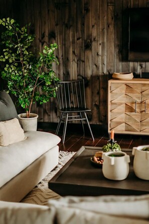 Smart TV, fireplace, DVD player - The Alpine House | Ski in/ Ski out | Private Hot Tub | Sleeps 16 | 4 Bedroom (Boyne City)