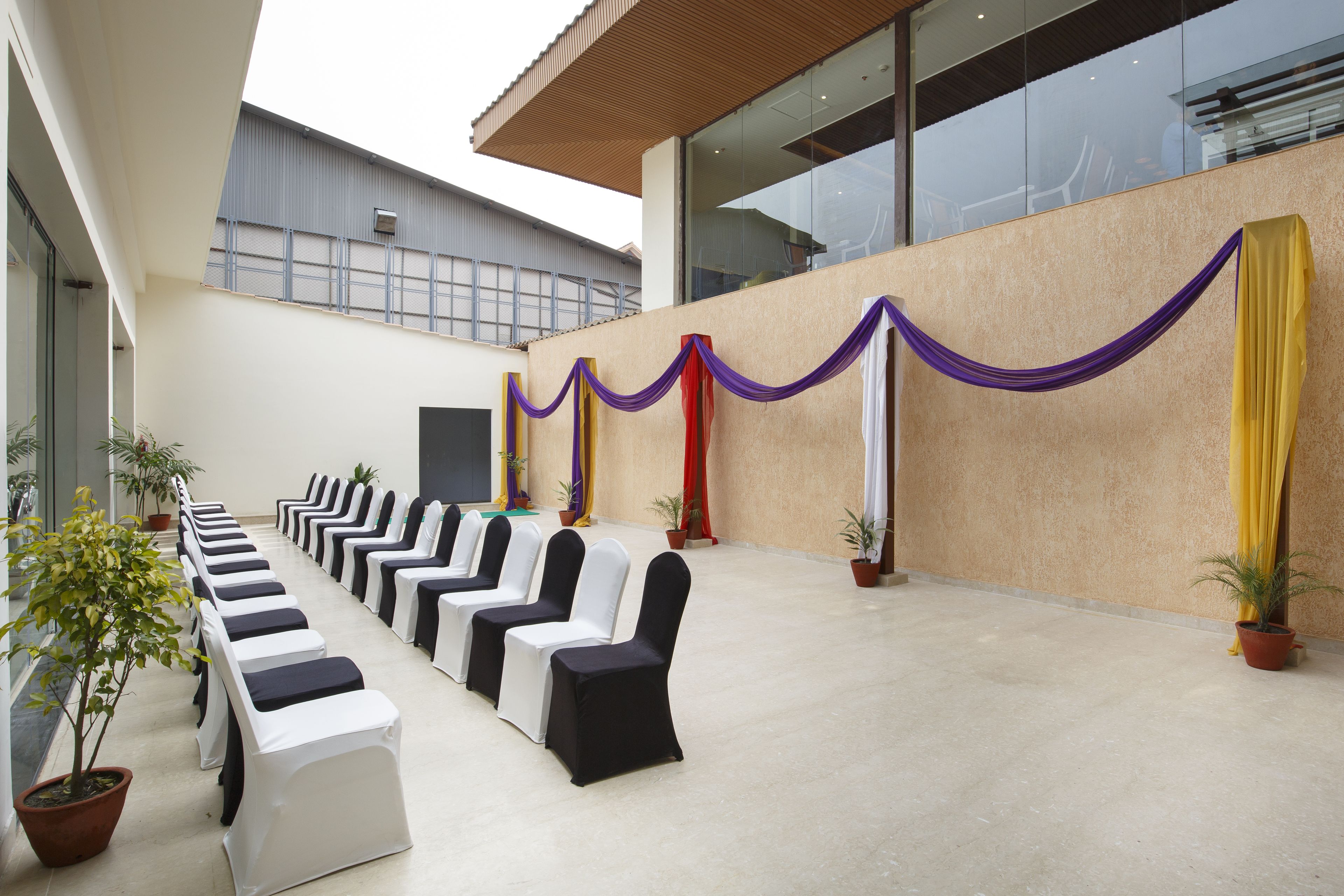 outdoor banquet area