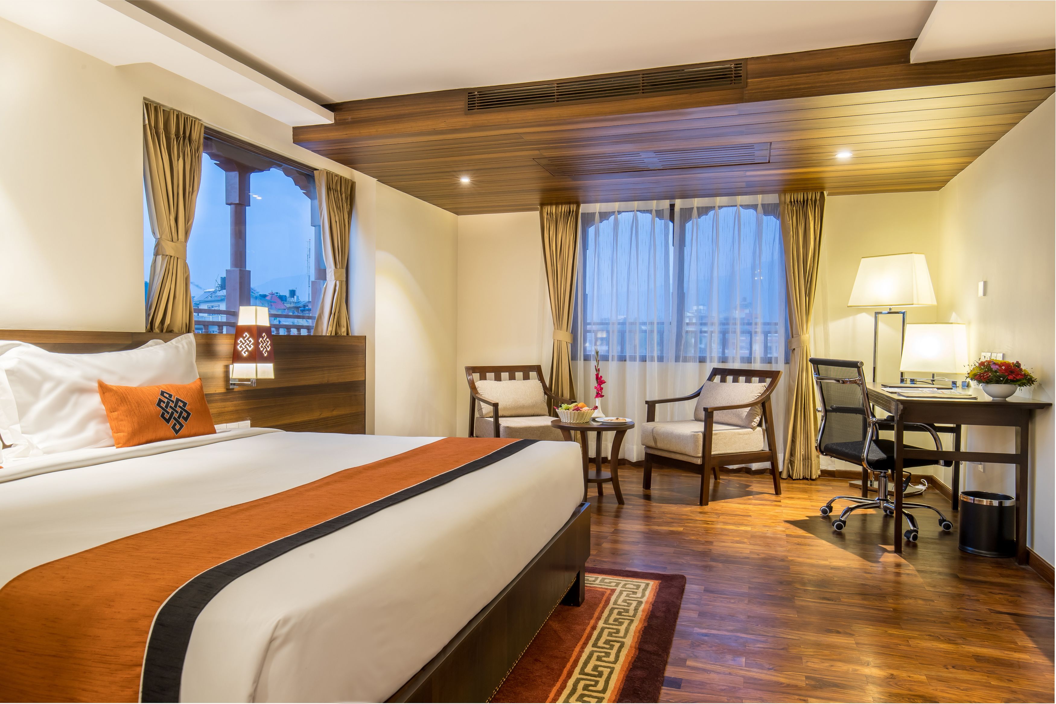 superior twin room, 1 single bed, city view | view from room