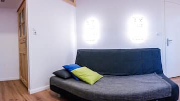 Blackout curtains, iron/ironing board, free WiFi, bed sheets